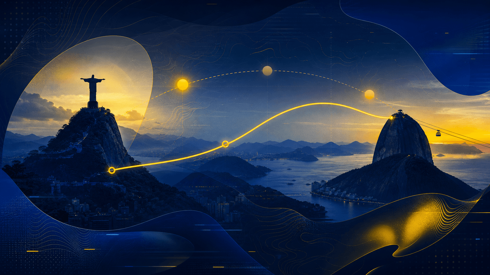 Rio de Janeiro coastline and mountains